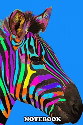 Notebook: Pop Art Zebra , Journal for Writing, College Ruled Size 6" x 9", 110 Pages