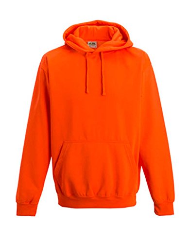 noTrash2003 Coole-Fun-T-Shirts - Sudadera con capucha, diseño fluorescente, Naranja eléctrico., M