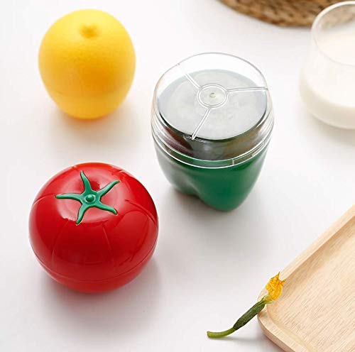 N/P AOLIAY - Juego de 5 cuencos de plástico para conservación de verduras y verduras, con caja sellada con limón, tomate, ajo, cebolla y pimienta verde