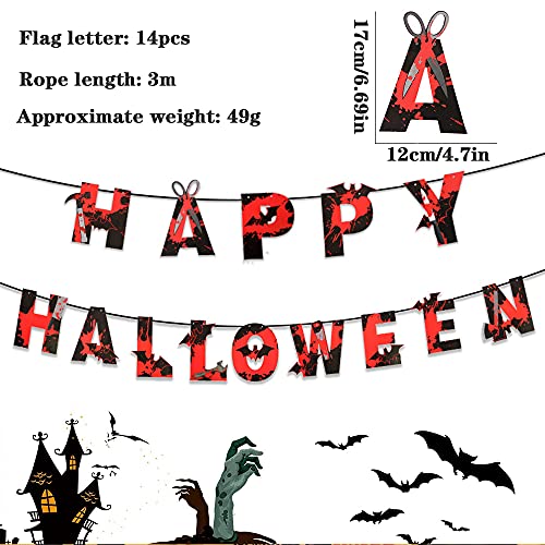 N+U Banner de Halloween,Decoración de Halloween Herramientas Sangrientas y Conjunto de Decoración de Guirnaldas de Pies y Manos