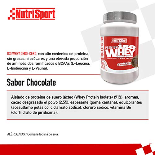 NutriSport - Iso Whey 0.0 Premium, 1Kg, Sabor Chocolate