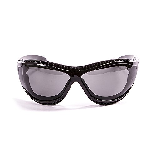 Ocean Sunglasses Tierra de Fuego - Gafas de Sol polarizadas - Montura : Negro Brillante - Lentes : Ahumadas (12200.1)