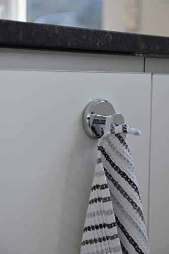 OCTOPODIS - Gancho multiusos cromado blanco con ventosa para utilizar como toallero o perchero para azulejos, cristales, cocina, baño, dormitorio, puertas, etcétera Title