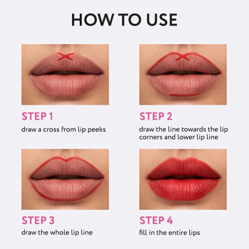 O.K. Beauty Lápiz de labios de larga duración en 3 colores modernos, URANIA, 0.042[set de ]