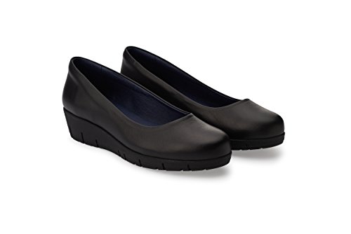 Oneflex Camile Negro - Zapatos anatómicos cómodos para Mujer - Calzado hostelería Antideslizante de Piel - Talla 40