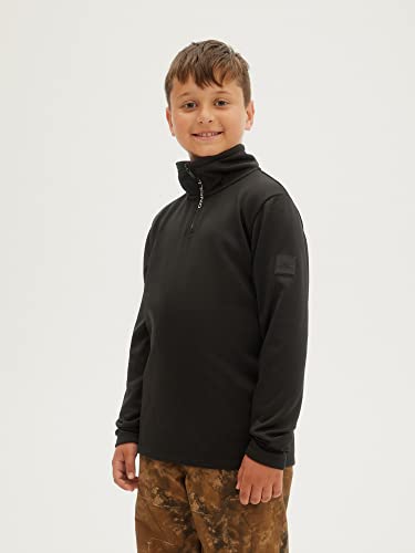 O'NEILL Solid Fleece Halfzip Skifleece Langarmshirt Ski Funktionsshirt Camiseta, Negro, 140-176 para Niños