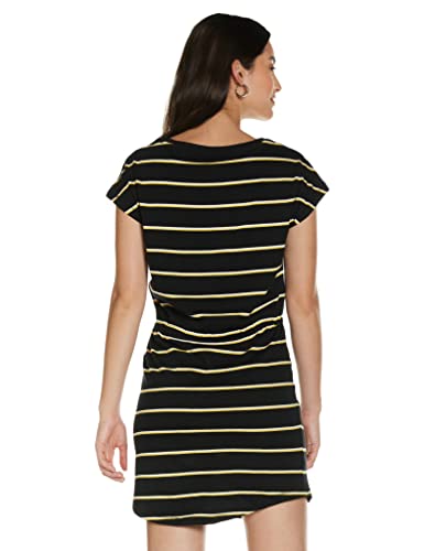 Only Onlmay S/s Dress Noos Vestido de Verano, Multicolor (Black Stripes: Double Yolk Yellow/Cl. Dancer), 42 (Talla del Fabricante: Large) para Mujer