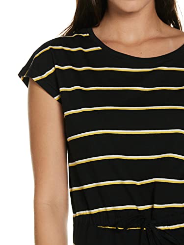 Only Onlmay S/s Dress Noos Vestido de Verano, Multicolor (Black Stripes: Double Yolk Yellow/Cl. Dancer), 42 (Talla del Fabricante: Large) para Mujer