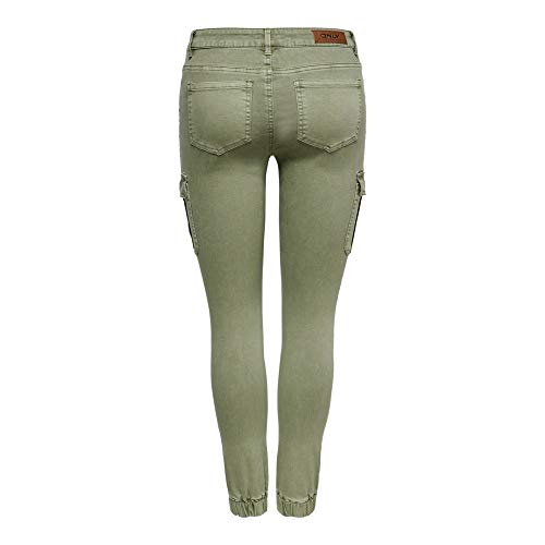 Only Onlmissouri Reg Ankl Cargo Pant Pnt Noos Pantalones, Verde (Oil Green Oil Green), Talla Única (Talla del Fabricante: 42) para Mujer
