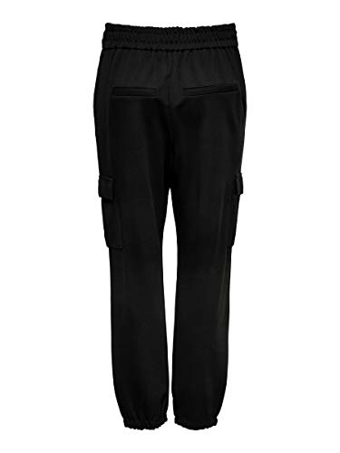 Only Onlpoptrash Cargo Belt Pant Bin Pantalones, Negro (Black Black), 42/L32 (Talla del Fabricante: X-Large) para Mujer