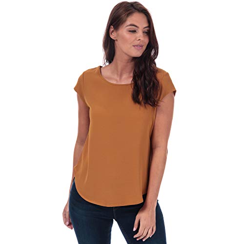 Only Onlvic S/s Solid Top Noos Wvn Camiseta, Marrãƒ³n (Brown), 34 para Mujer