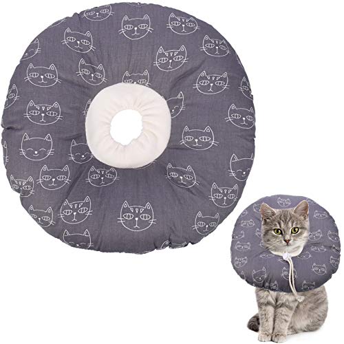 Opopark - Collar de recuperación de gatos, cómodo collar de protección para perros, para gatos, bonito (M)