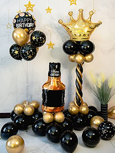 Oumefar Globo de Feliz cumpleaños Botella de Whisky Globo Globo de Papel de Aluminio para decoración de celebración de Fiesta Interesante 45x90cm