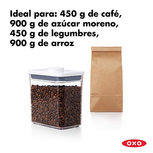 OXO Good Grips POP Recipiente para alimentos, Tarro de cocina hermético y apilable para alimentos, Adecuado para guardar tus bolsitas de té, manzanilla y mucho más. Tamaño 1.6 litros
