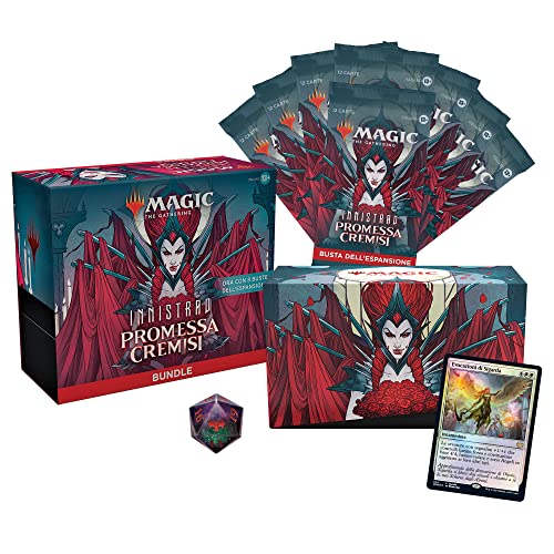 Pack de Collector Booster de Magic: The Gathering Innistrad: Promesa Cremisi - 8 Sobres de expansión y Accesorios (versión Italiana)