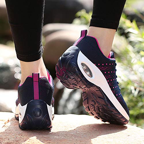 Padgene - Zapatillas de Running con cojín para Mujer, para Correr, de Viaje, Informal, Zapatillas de Running de Gimnasio, Deportivas de Moda al Aire Libre