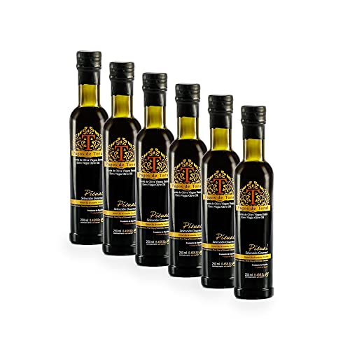 Pagos de Toral - Pack de 6 Botellas de aceite de oliva virgen extra “Selección Gourmet” 250 ml - Caja 6x250 ml - Nueva cosecha, Octubre 2021 - Variedad Picual - Úbeda (Jaén)