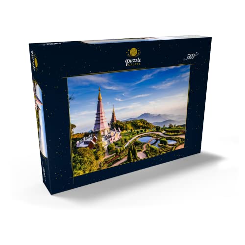 Paisaje con Dos Pagodas En La Cima De La Montaña Inthanon, Chiang MAI, Tailandia - Premium 500 Piezas Puzzles - Colección Especial MyPuzzle de Puzzle Galaxy