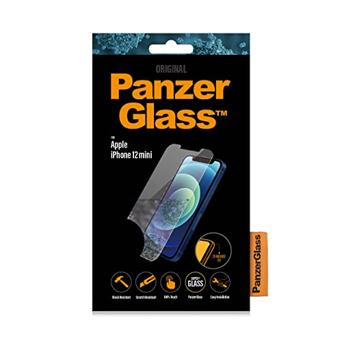 PanzerGlass protector de Pantalla para teléfono móvil iPhone 12 Mini, Resistente a rayones, Antibacteriano, Transparente