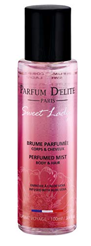 PARFUM D’ELITE PARIS – Sweet Lady – Bruma perfumada para cuerpo y cabello, producto de belleza para mujer de larga duración y tamaño de viaje, 100 ml
