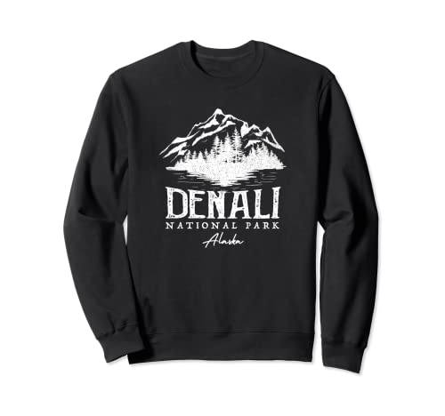 Parque Nacional Vintage Denali Montaña Alaska Sudadera