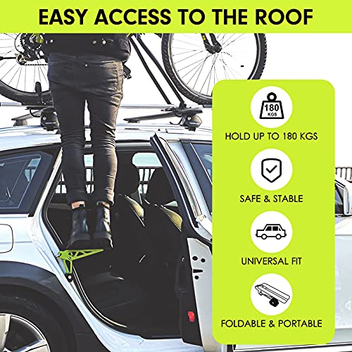 Pedal de la Puerta del Coche, hasta 180 kg fácil acceso al techo del coche, para SUV, RV, Jeep, Gris