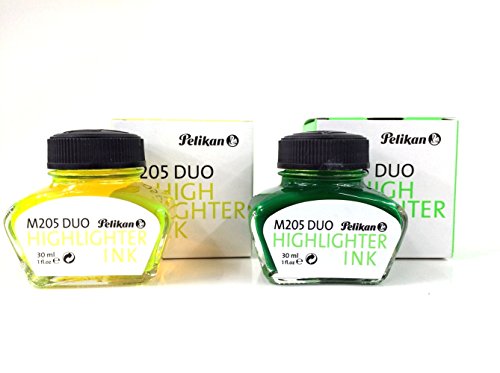 Pelikan 344879 - Tinta para pluma estilográfica 4001, frasco de vidrio de 30 ml, color amarillo fluorescente