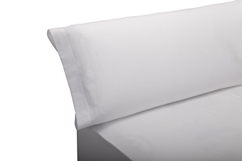 Pikolin Home - Juego de cama 100% algodón 150 hilos de calidad extra transpirable para cama de 135 en color blanco
