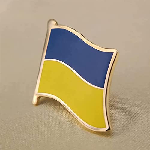 Pin de la bandera de Ucrania,Soporte de Pin de Ucrania con Ucrania,Broche de diplomático ucraniano banderas de país Pin de solapa insignia, 5 Pcs, Metal Resina