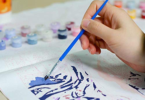 Pintar por Números para Adultos DIY con Pinceles y Colores Brillantes Sin Marco 40 x 50 cm-Leopardo longibando
