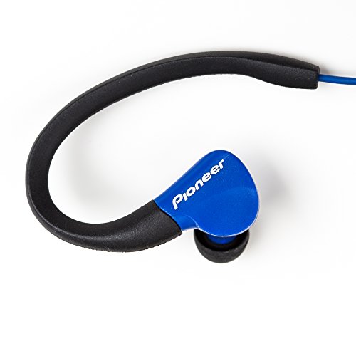 Pioneer SE-E3-GR - Auriculares deportivo (resistente al agua IPX-2, clips ajustables) color azul agua marina