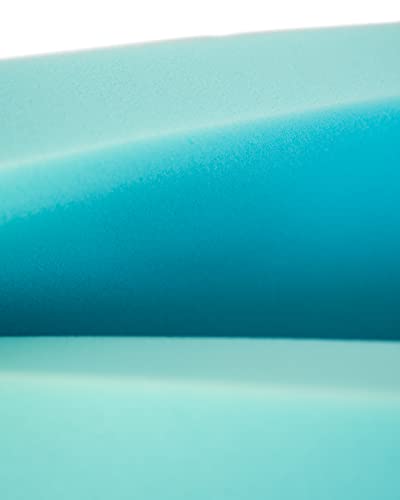 Plancha de Espuma Estándar - Densidad Media D25kg (200 x100 x01 cm de grosor) - Color Azul - Multiusos (Colchón, Relleno para Asientos, Tapicería, Disfraces de Foam, etc)