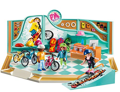 PLAYMOBIL- Tienda de Bicicletas y Skate Juguete, Multicolor (geobra Brandstätter 9402)