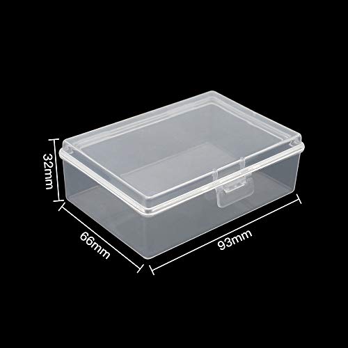 PLCatis 8 Piezas Caja Pequeña Transparente con Tapa 93 x 66 x 32mm Mini Caja Plastica Pequeña para Artículos Diminutos Joyas Tarjetas