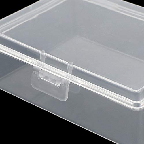 PLCatis 8 Piezas Caja Pequeña Transparente con Tapa 93 x 66 x 32mm Mini Caja Plastica Pequeña para Artículos Diminutos Joyas Tarjetas