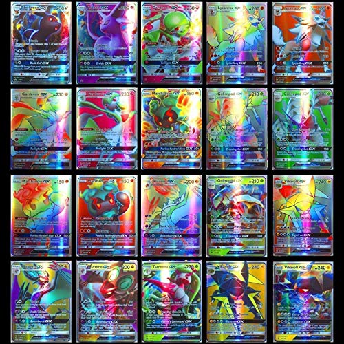 Pokémon - Juego de cartas, 100 unidades, 95 cartas GX + 5 cartas Mega (versión en francés)