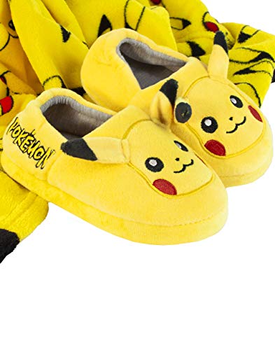 Pokemon Pikachu Zapatillas de Calzado de Carácter del Cabrito Niños y Niñas 3D 29 EU