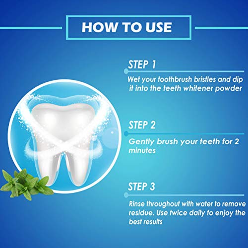 Polvo blanqueador de dientes Brillo Perla Activado - Nueva pasta de dientes de BelloWhite - El mejor producto blanqueador de esmalte de dientes en 2020.