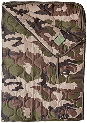 Poncho Liner Travel Sleeping Bag Quilted Padded Mat Ripstop French Army CCE Camo