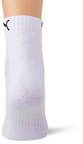 PUMA Cushioned Quarter Socks (3 Pack) Calcetines, White, 39/42 Unisex Adulto
