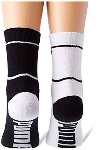 PUMA Short Crew Socks Pack de 2 Calcetines Cortos Chill, Black/White, 39 Regular Unisex Adulto