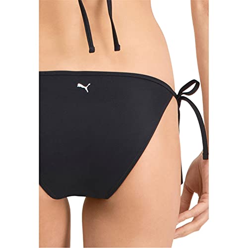 Puma Women's Side-Tie Bikini Bottom Fondos, Negro, L para Mujer