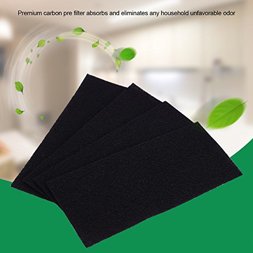 Qiilu Filtros de Esponja de Carbono, 4 filtros de Esponja de Carbono de Repuesto para purificador de Aire Total Holmes