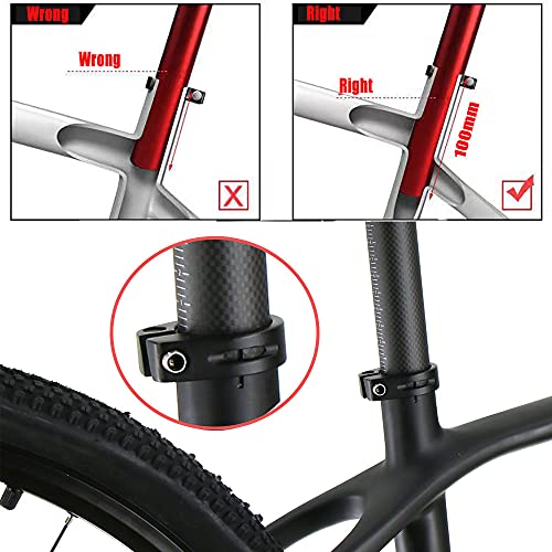 QIKU Tija de sillín Carbon para Bicicleta 、Negro 3K/UD Mate Diámetro 27.2 * 31.6 (27.2 * 400mm, 3KMatt)