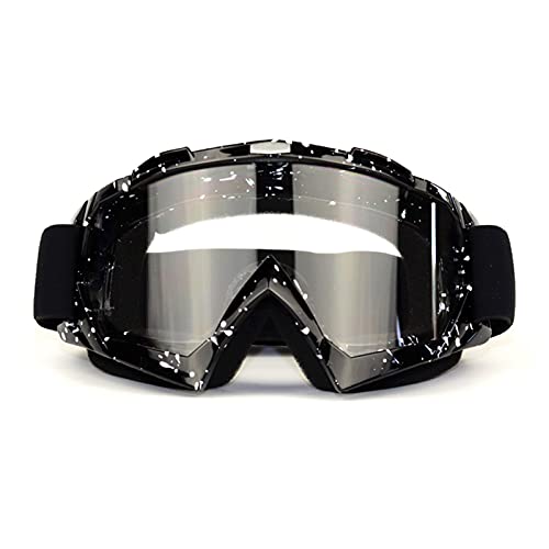 Qinglan ZHJHUA Gafas de Motocross Cross Country Skis Snowboard Fit para ATV Oculos Gafas Motocross Motocicley Casco Gafas Gafas (Color : Black White Spots)