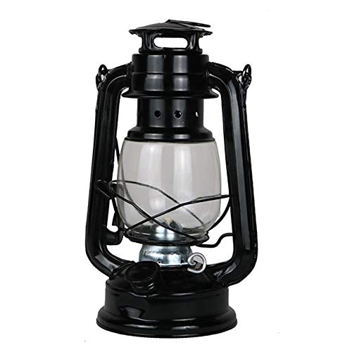 QPY Lámpara de petróleo Vintage, lámpara de Aceite para Camping Lámpara de Queroseno clásica clásica, lámpara de Aceite, portátil, Exterior, Camping, 11,5 × 24,5 cm