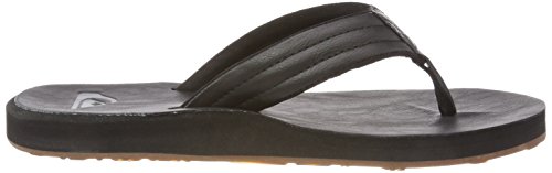 Quiksilver Carver Nubuck-Sandals For Men, Zapatos de Playa y Piscina Hombre, Negro (Solid Black Sbkm), 43 EU