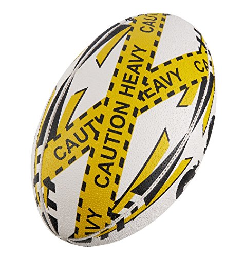 Ram Rugby Ball Rugby Pass Desarrollador – Pelota de entrenamiento con peso – Mejora la fuerza y la distancia – Agarre 3D – Cosido a mano – Goma sintética de grado Ultima – Talla 5 (1 kg)