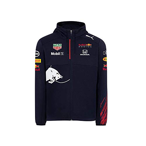 Red Bull Racing Official Teamline Zip Sudadera con Capucha, Niños 4 años- Original Merchandise