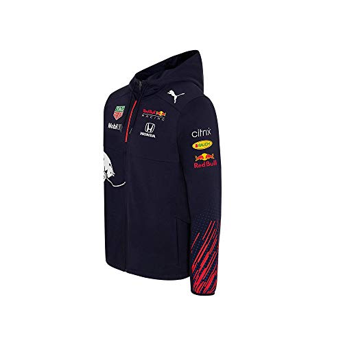 Red Bull Racing Official Teamline Zip Sudadera con Capucha, Niños Tamano 104 - Original Merchandise
